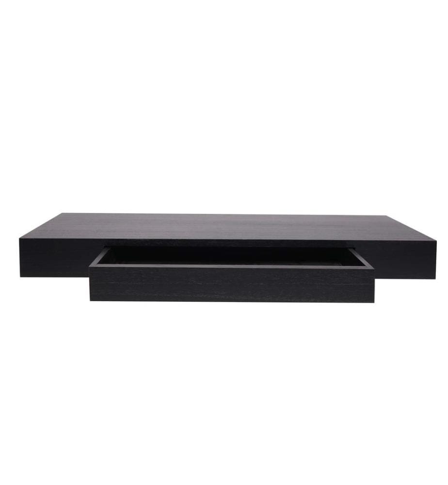 Wandregal Schweberegal 80x25x8 cm schwarz mit Schublade