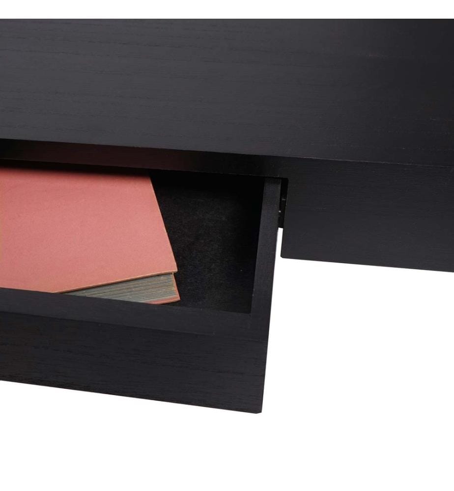 Wandregal Schweberegal 80x25x8 cm schwarz mit Schublade