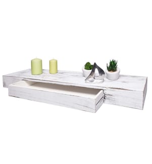 Shabby Chic Étagère murale flottante 80x25x8 cm blanc