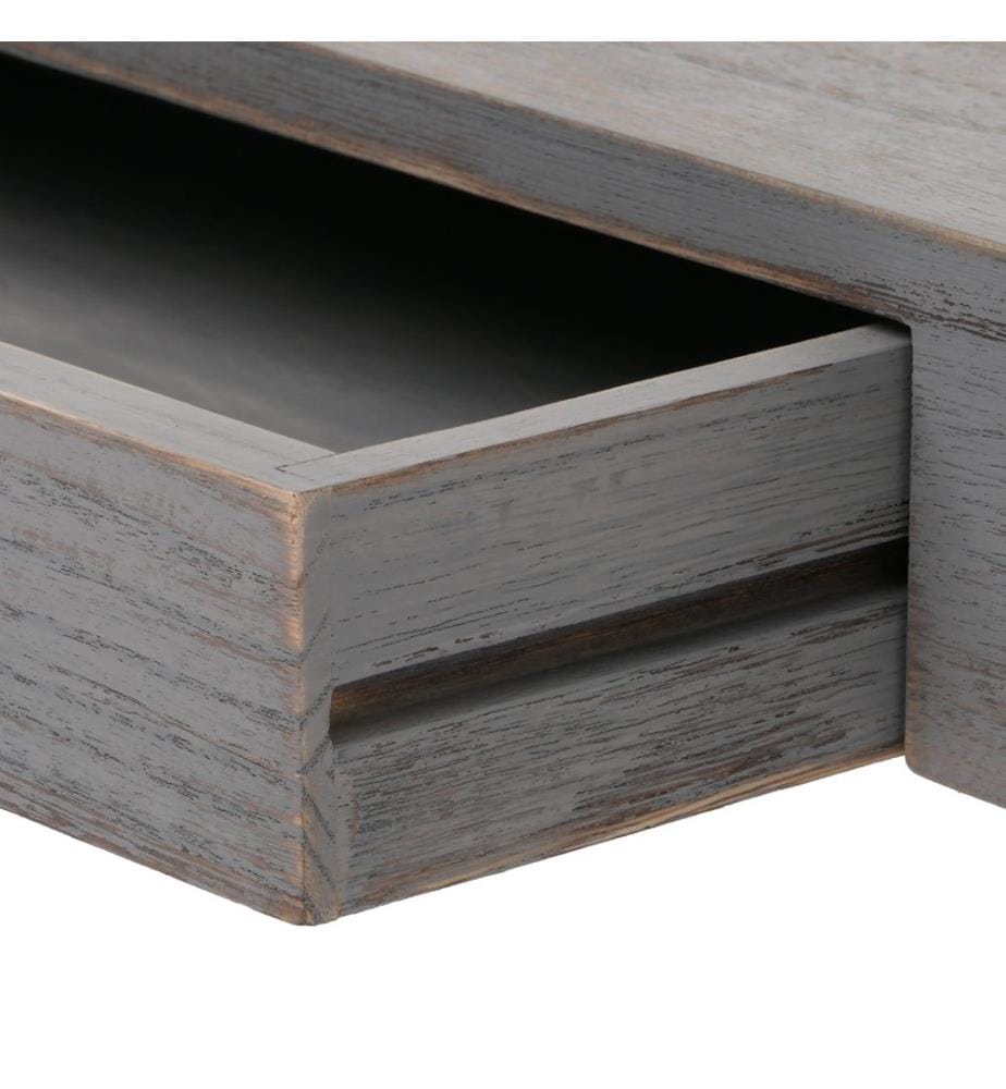 Wandregal JAM-H37 Schweberegal Schublade 8x80x25 cm grau shabby