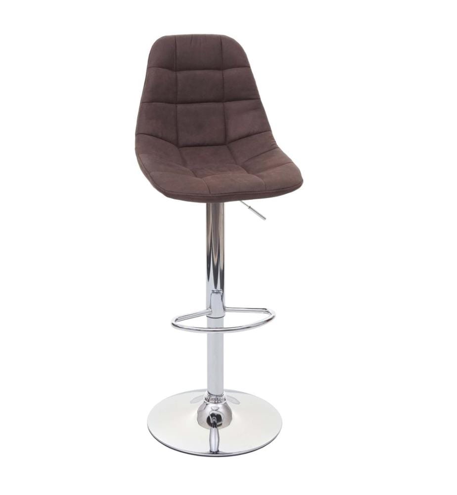 Barhocker Tresenhocker vintage dunkelbraun Stoff Textil