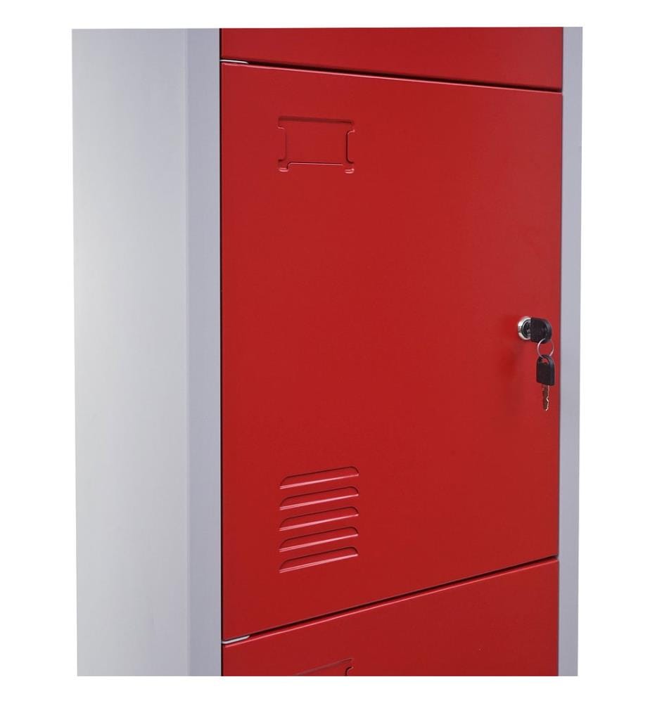 Schliessfach Boston Spind Metall 180x38x45 cm rot