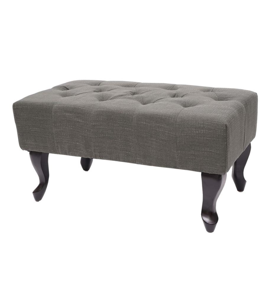 Ottomane Sitzhocker Chesterfield Fussablage grün