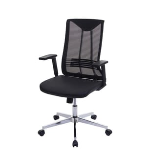 Chaise de bureau JAM-J53 ergonomique en similicuir noir