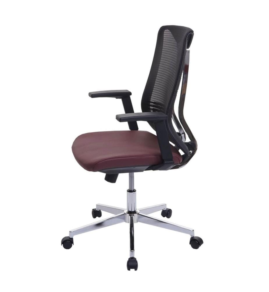 Bürostuhl JAM-J53 ergonomisch Kunstleder bordeaux-rot