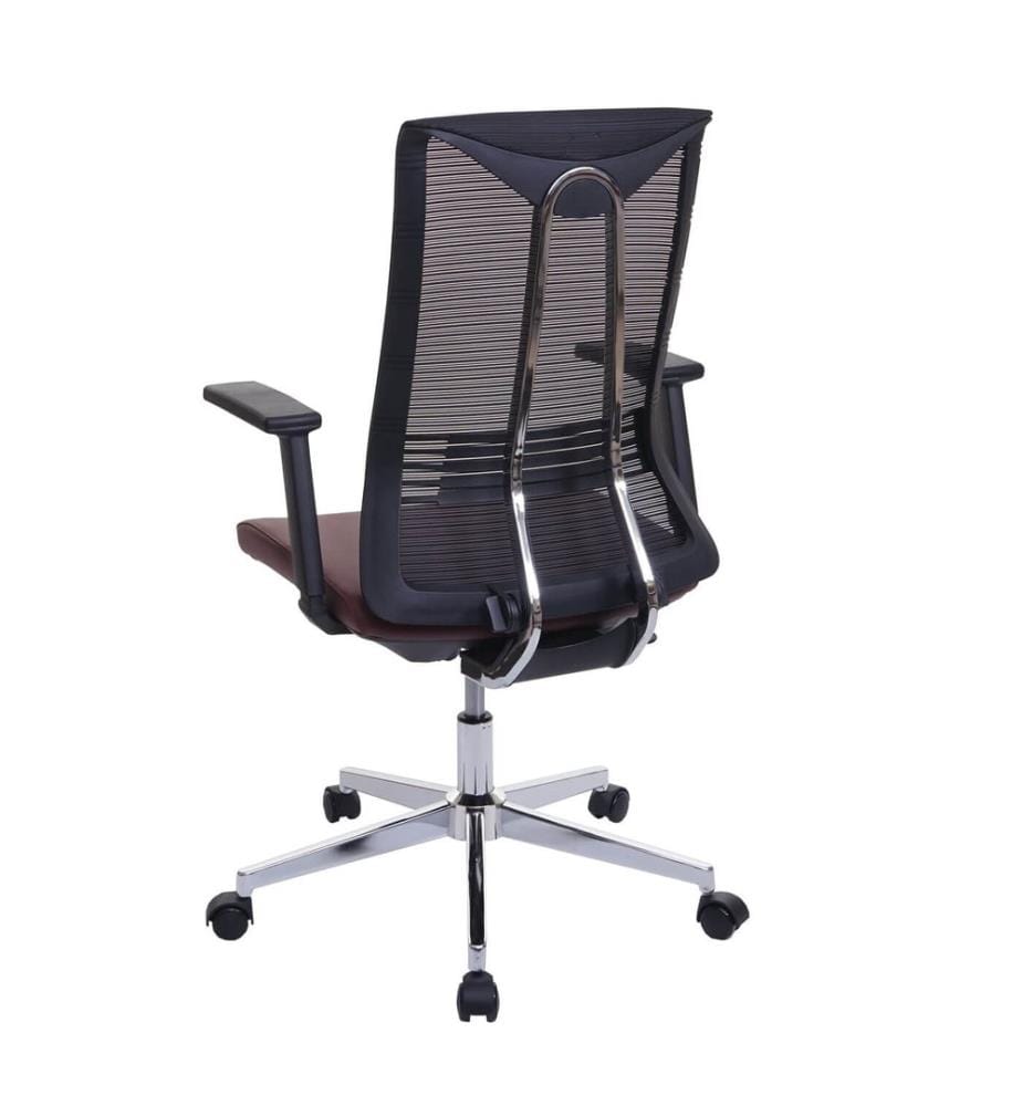 Bürostuhl JAM-J53 ergonomisch Kunstleder bordeaux-rot