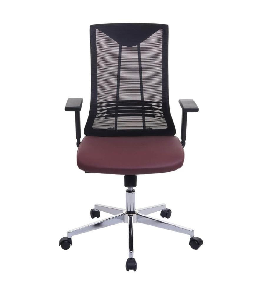 Bürostuhl JAM-J53 ergonomisch Kunstleder bordeaux-rot