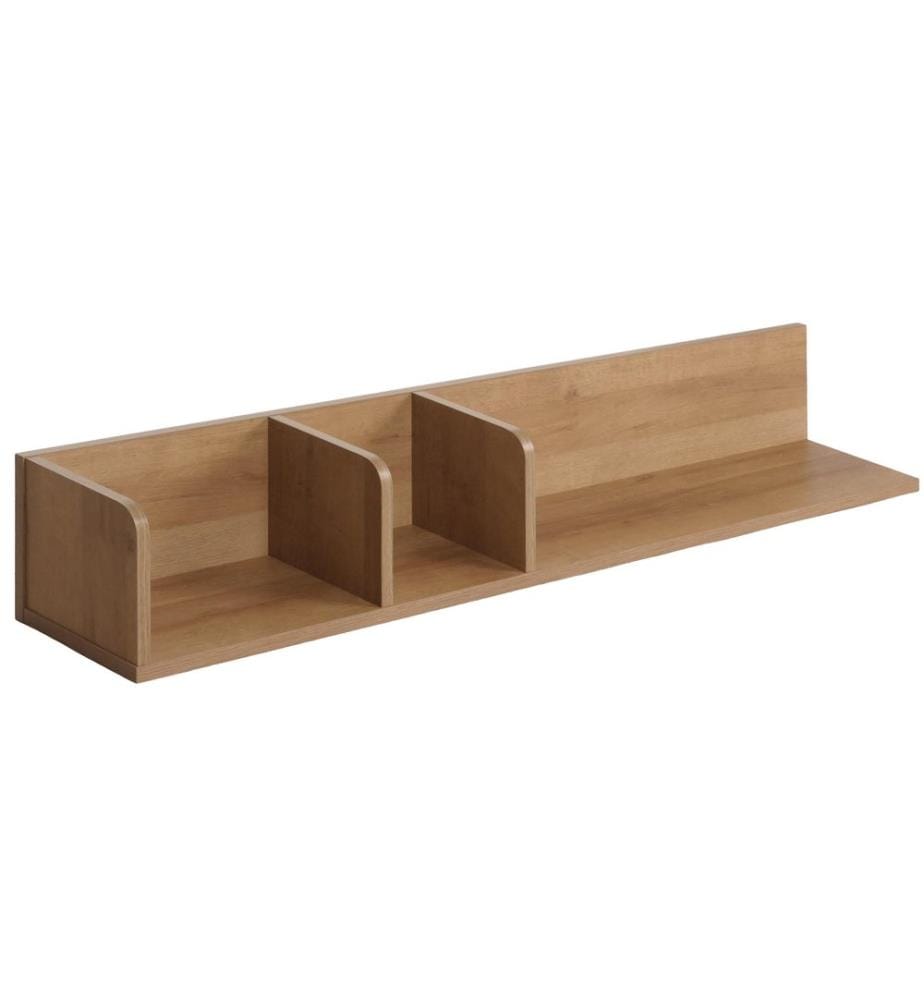 Wall shelf JAM-M48 Floating shelf 3 compartments 20x120x21 cm natural mango wood