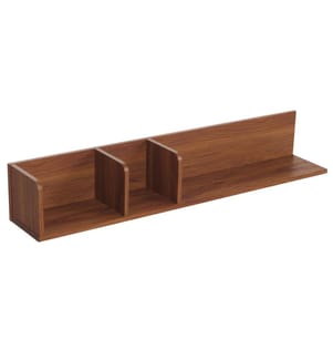 Étagère murale JAM-M48 Étagère flottante 3 compartiments 20x120x21 cm Bois de manguier Noyer