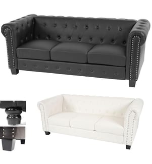 Divano di lusso a 3 posti Divano Chesterfield Divano a scelta del colore