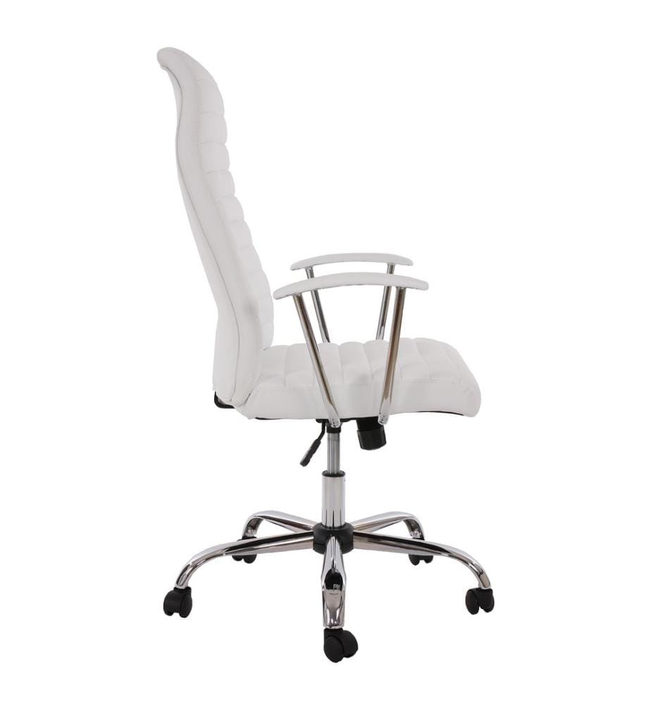 Chaise de bureau Chaise pivotante Fauteuil de direction Cagliari forme ergonomique blanc