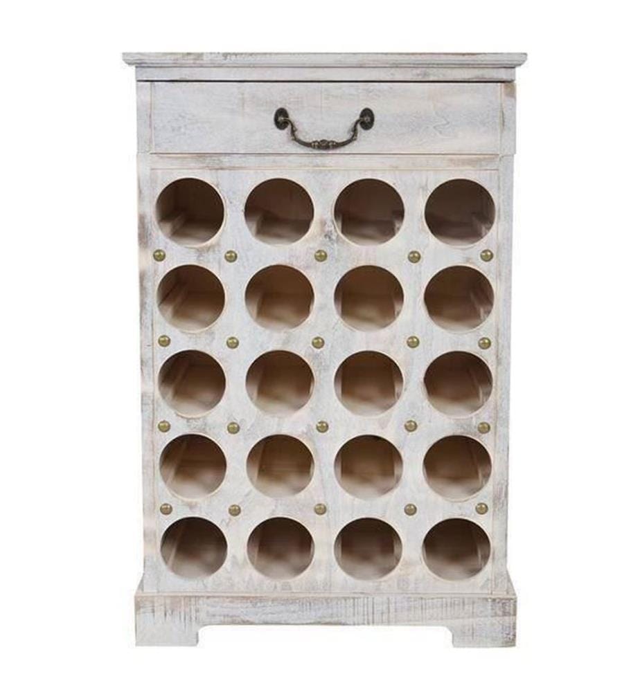 Shabby Chic Weinregal Lucan 20 Flaschen - weiss