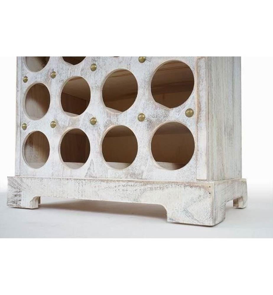 Shabby Chic Weinregal Lucan 20 Flaschen - weiss