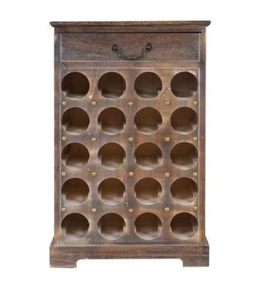 Shabby Chic Weinregal Lucan 20 Flaschen braun