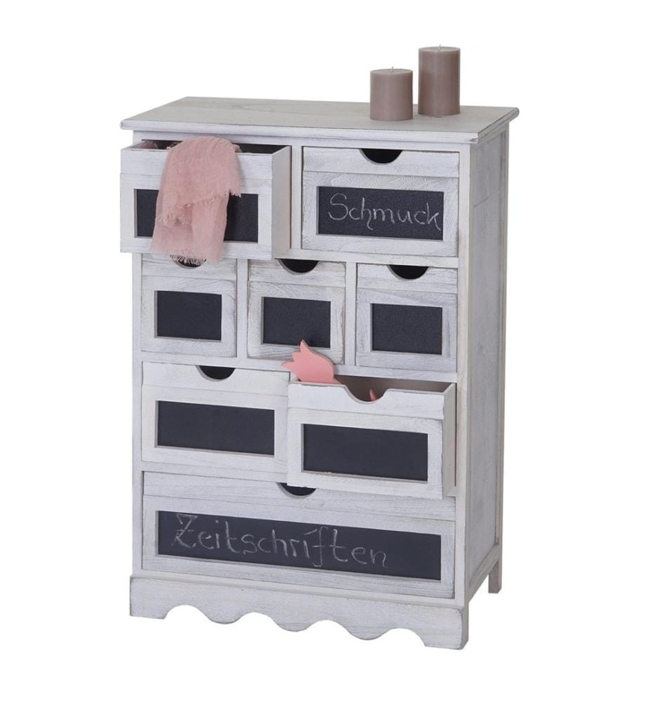 Cassettiera Ko mmode Ermelo con lavagna - bianco