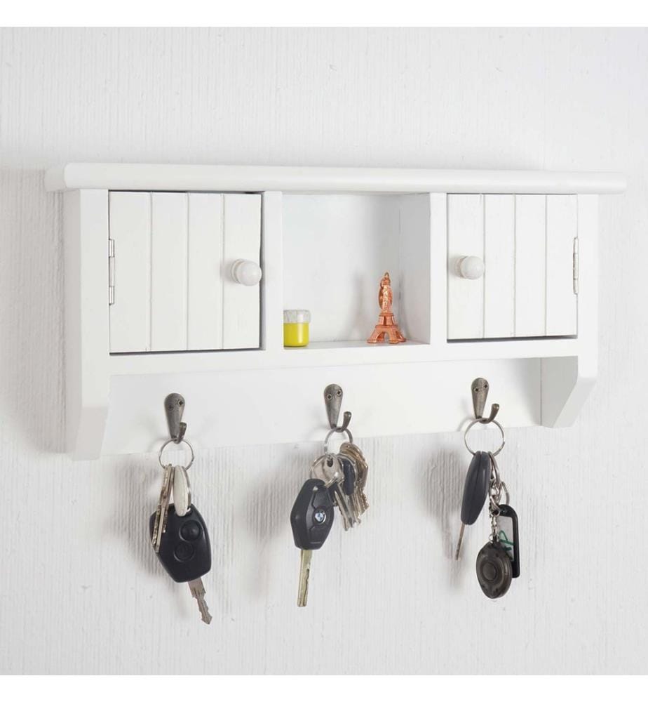 Tableau à clés Pitea avec portes blanc