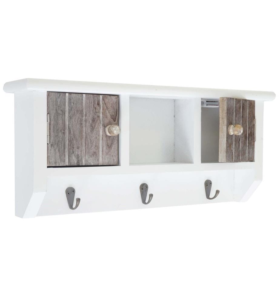 Pitea key rack with doors - brown
