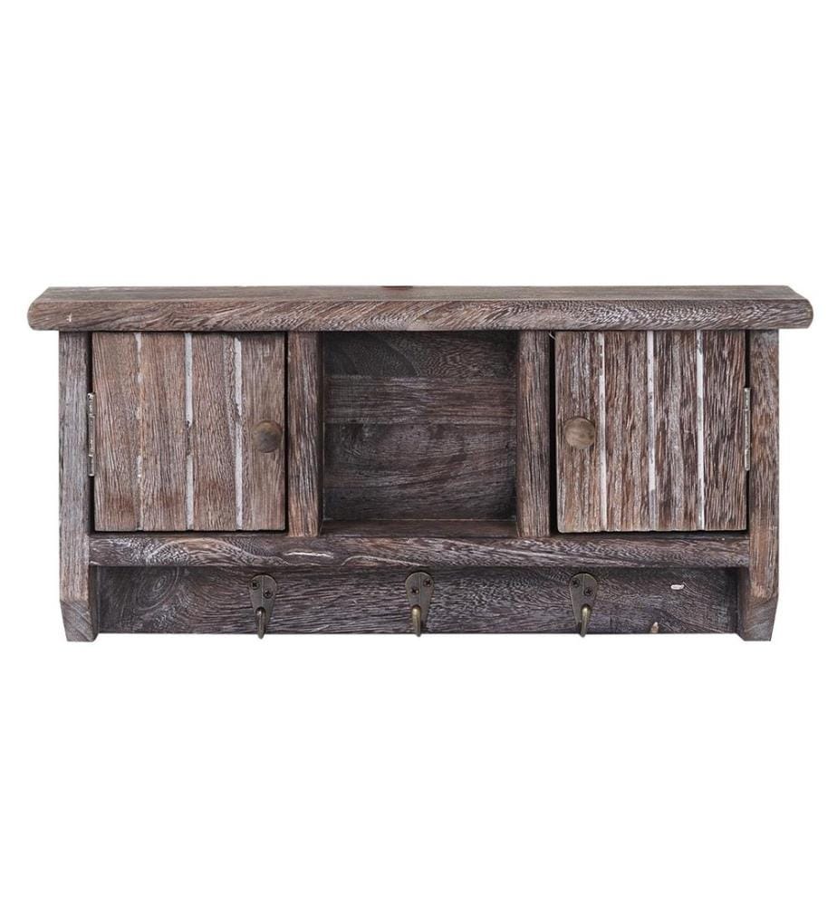 Key board, key box with doors shabby brown