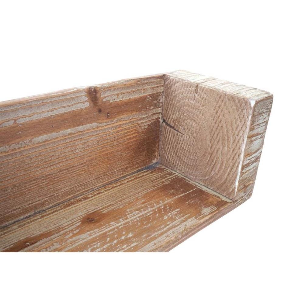 Scaffale a muro Scaffale da appendere, legno massiccio di abete rustico - 60 cm