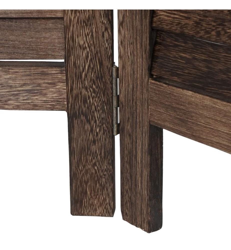 Paravent Raumteiler Sichtschutz Ornamente 170x161 cm - braun