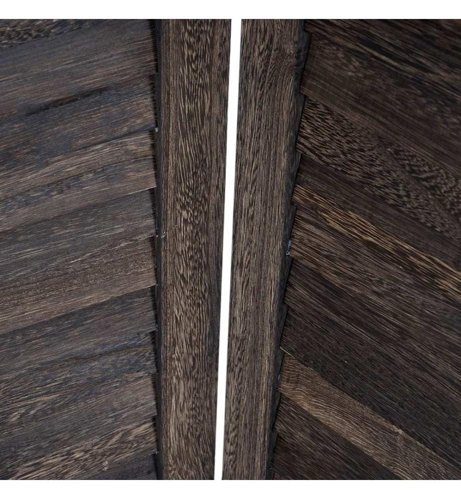 Paravent Raumteiler Sichtschutz Ornamente 170x161 cm - braun