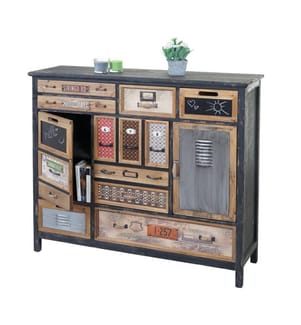 Armoire à pharmacie Ko mmode bois massif 100x110x32 cm