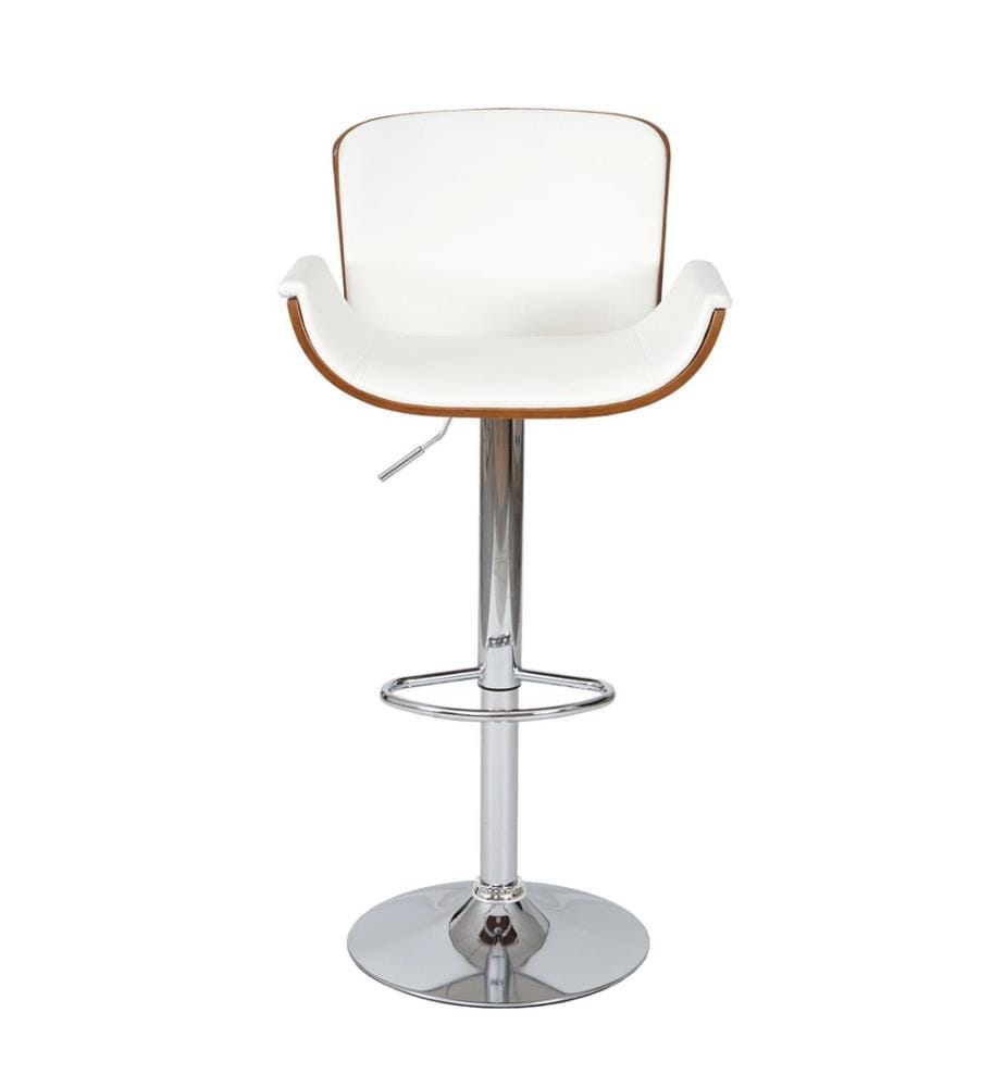 Barhocker Bugholz Walnussoptik - vintage weiss