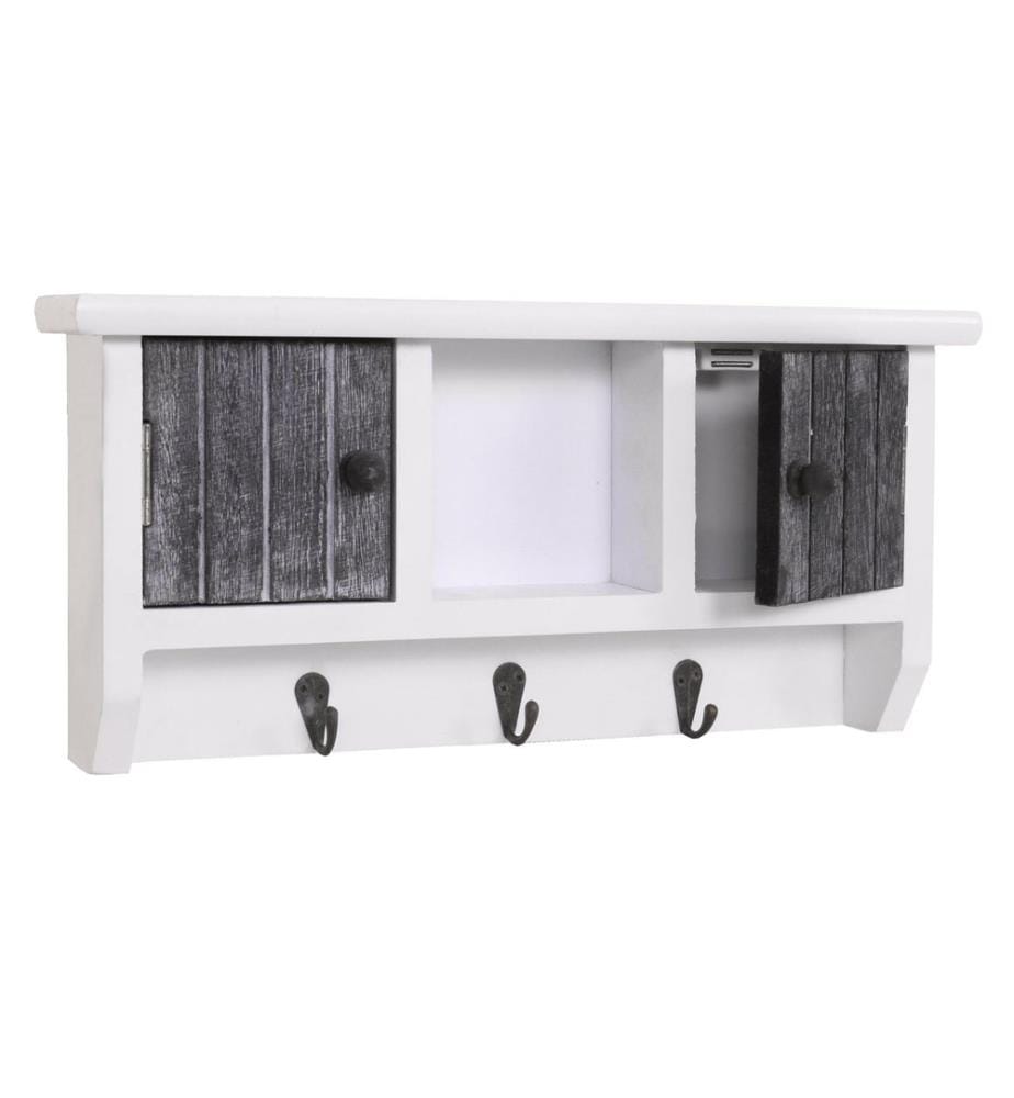 Key board key box with doors - shabby gray