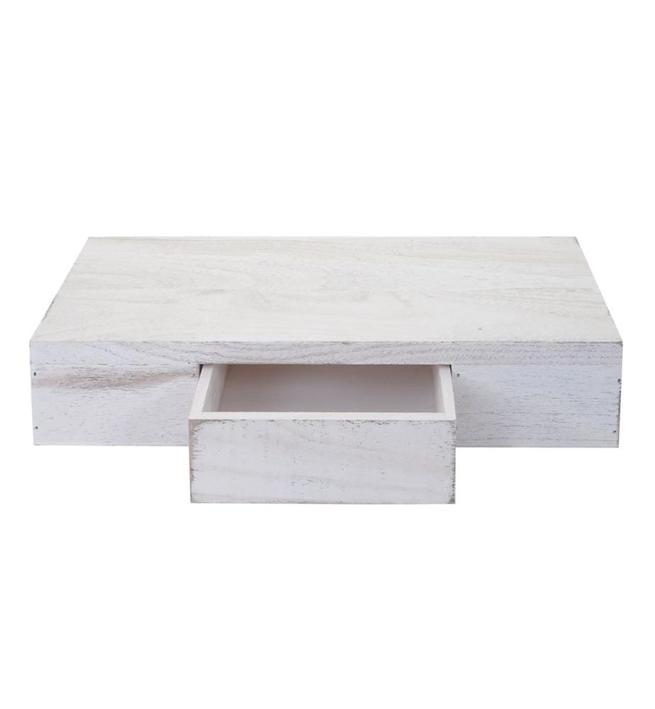 Wandregal Oise Regal mit Schublade 40 cm weiss shabby