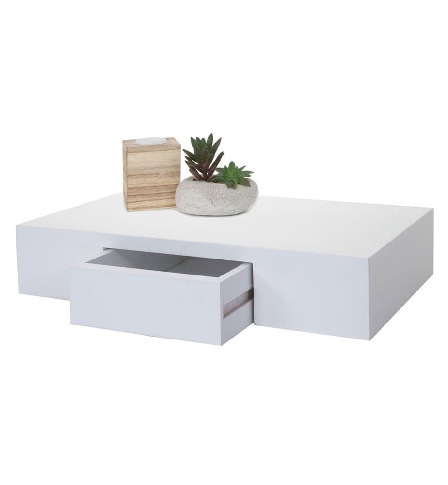 Wandregal Oise Regal mit Schublade 40 cm weiss