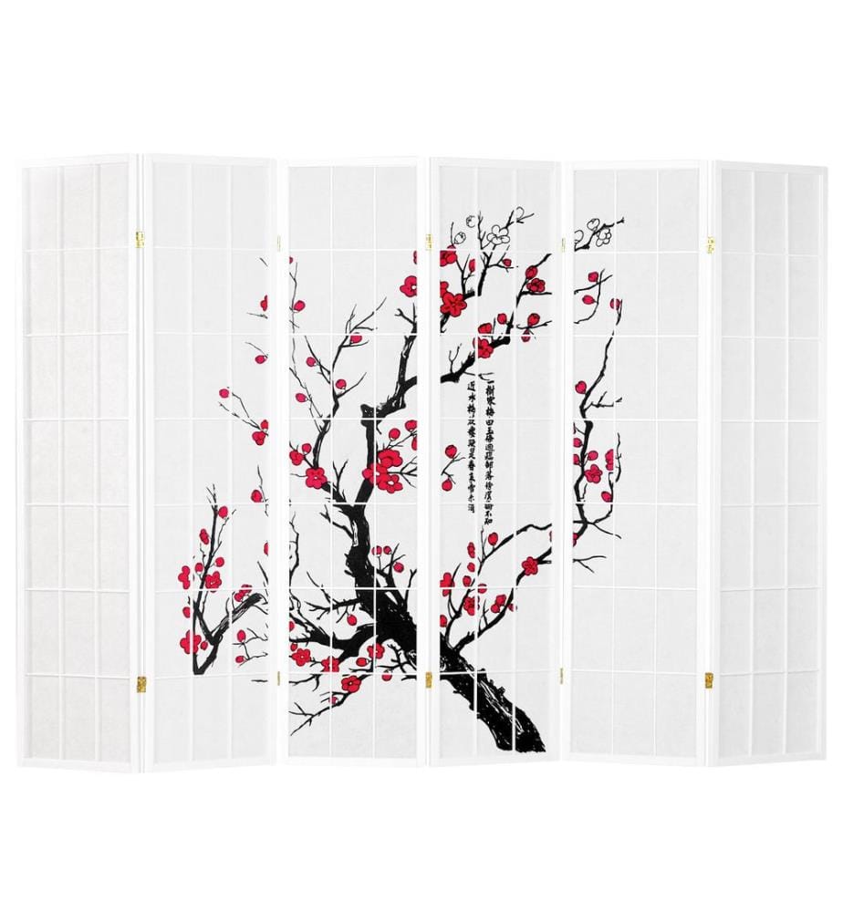 Divisorio per 6 pezzi in legno bianco