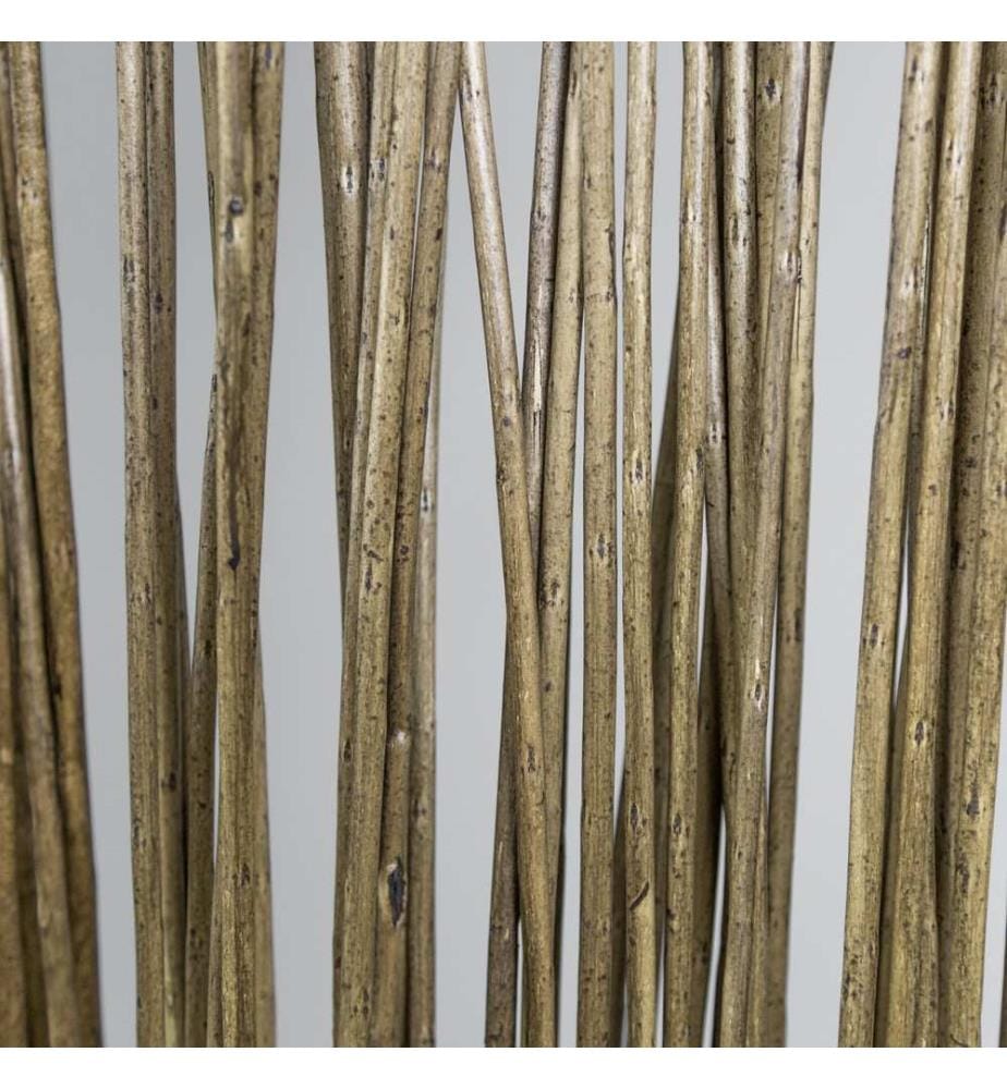 Divisorio per ambienti a 3 pezzi in legno di salice grigio