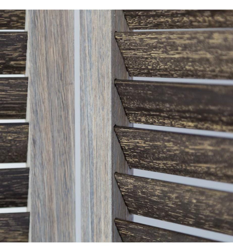 Divisorio 3 pezzi in legno marrone-grigio