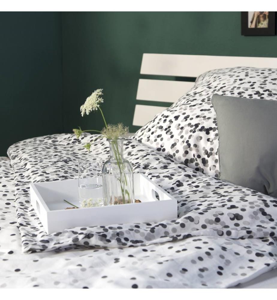 Lit en bois 180x200 cm bois massif blanc