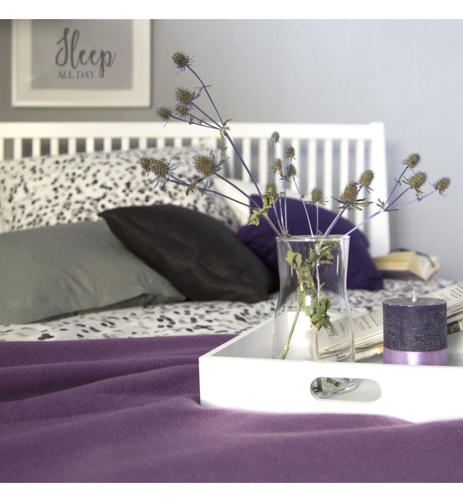 Lit double en bois 140x200 cm pin blanc