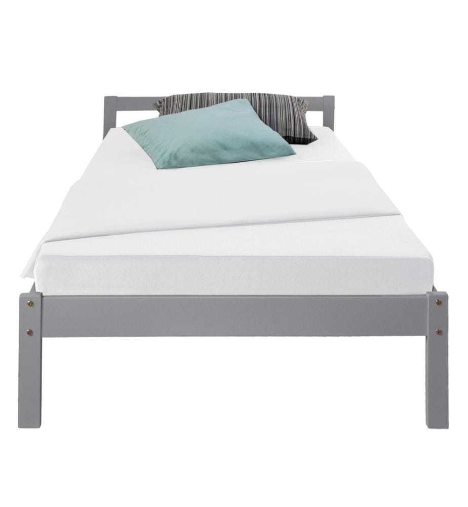 Holzbett Einzelbett 90x200 cm Grau
