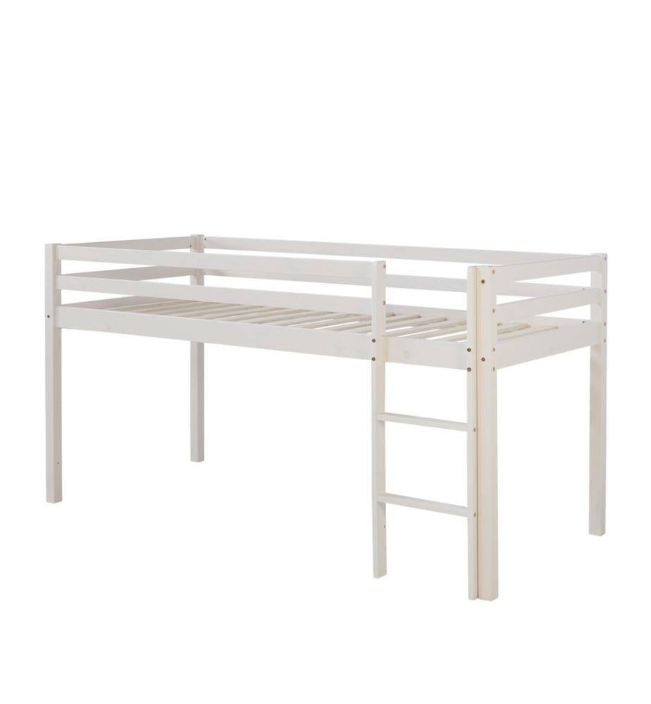 Letto a soppalco Letto per bambini 90x200 cm in legno bianco