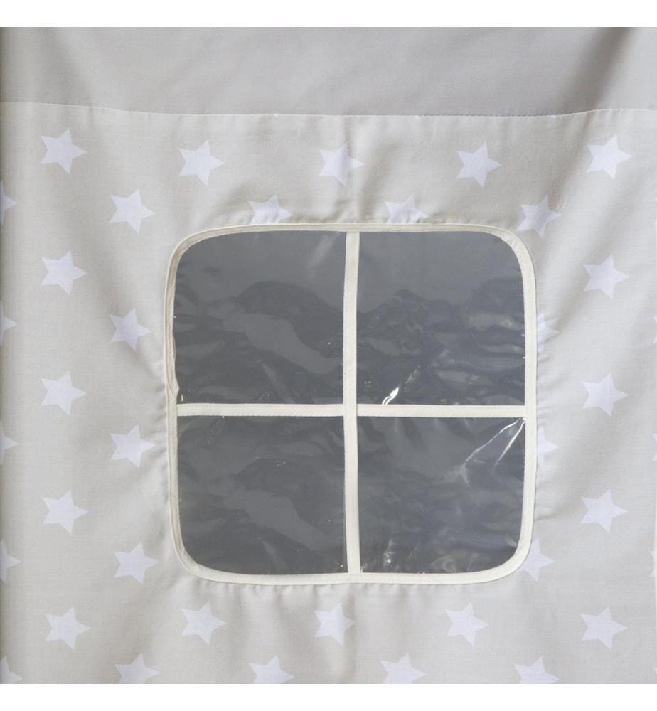 Letto a soppalco per bambini 90x200 cm in legno grigio-bianco