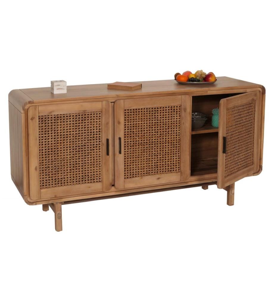 Buffet Highboard rotin acacia massif 82x160x45 cm