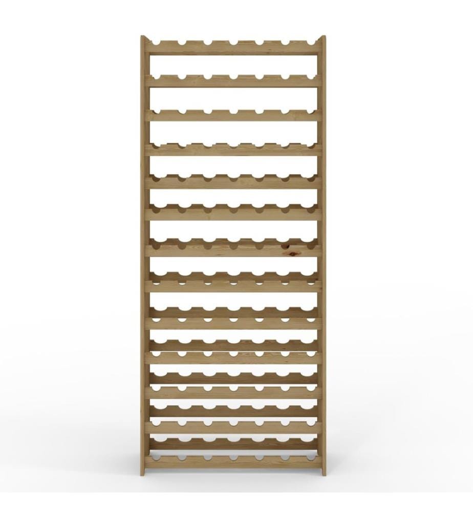 Wine rack for 91 bottles natural