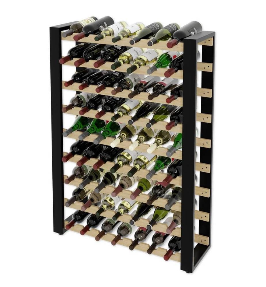 Loft wine rack for 63 bottles freestanding solid wood
