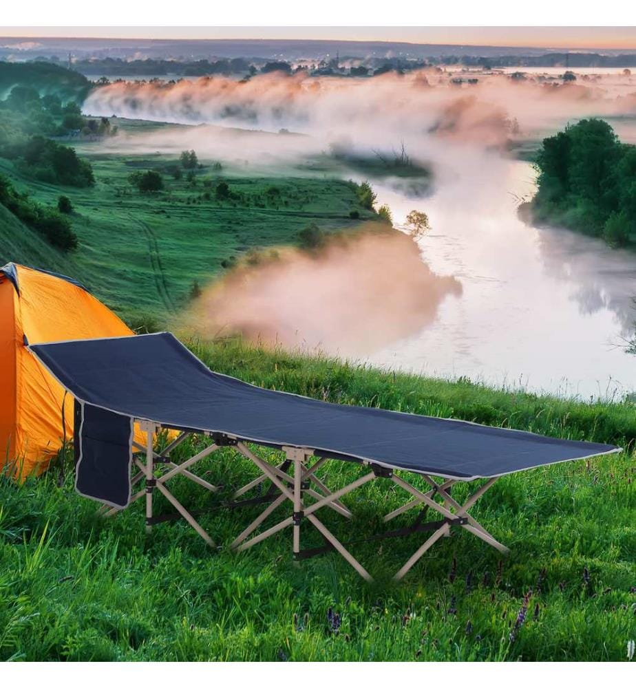 Lit de camp Lit de camping pliable 190x68x52 cm