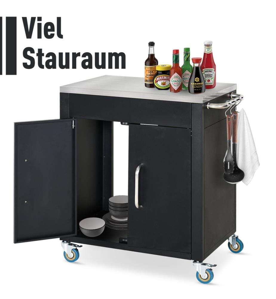 Servierwagen Küchenwagen Edelstahl 86x50x84,5 cm