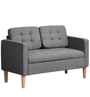 2-Sitzer Sofa mit Stauraum 117x62x78 cm Grau