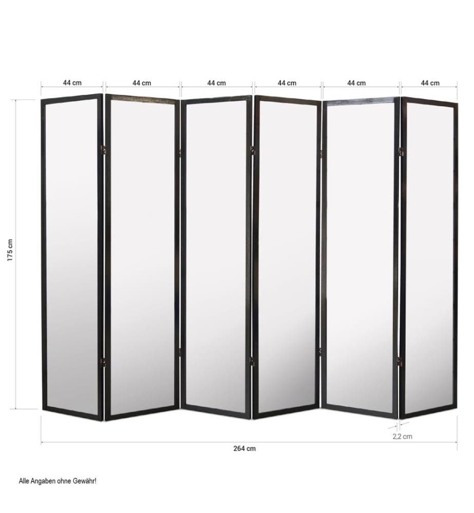 Divisorio da 6 pezzi in legno bianco