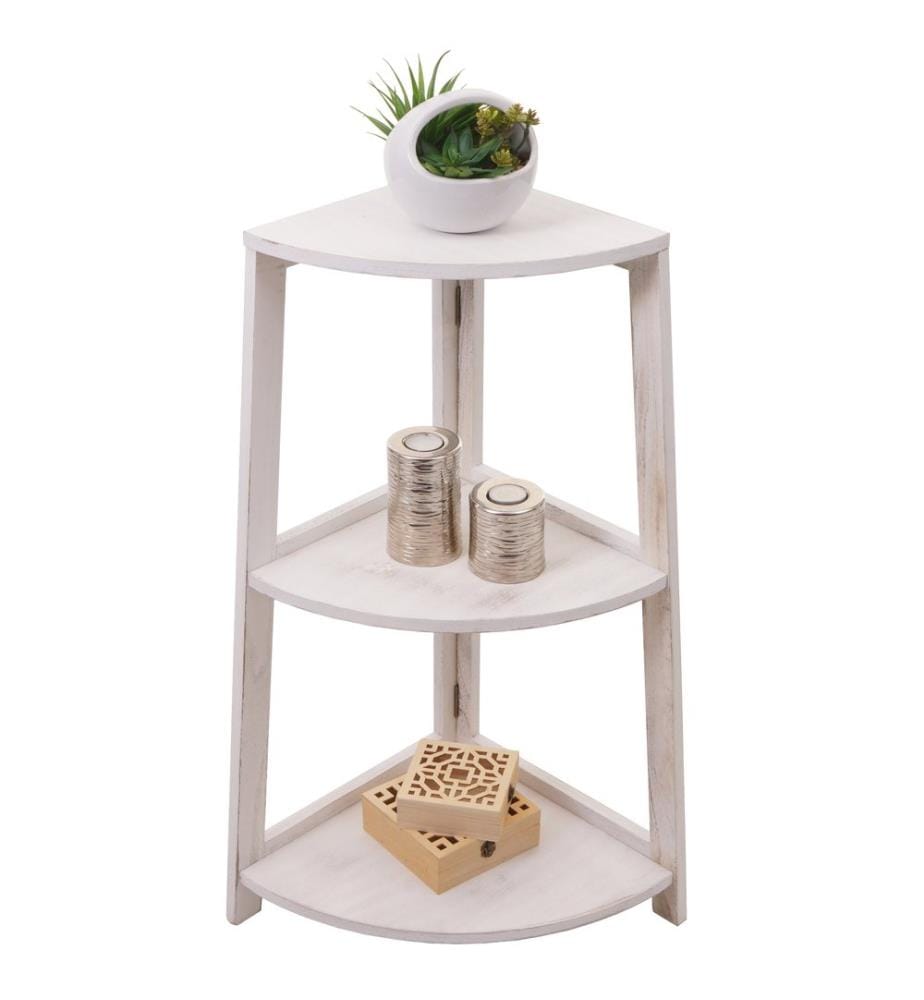 Eckregal JAM-K44 Standregal 80x37x37 cm MDF shabby weiss