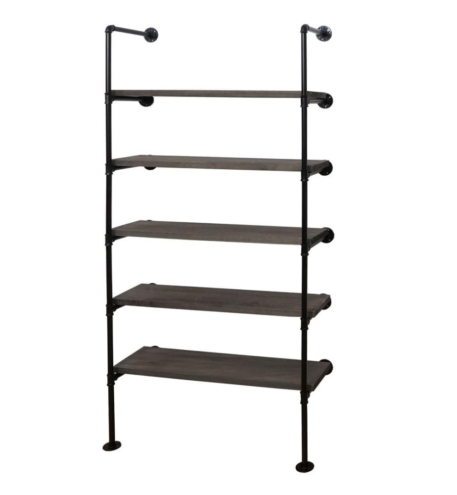 JAM-C45 libreria design industriale 165x80x28 cm grigio-marrone