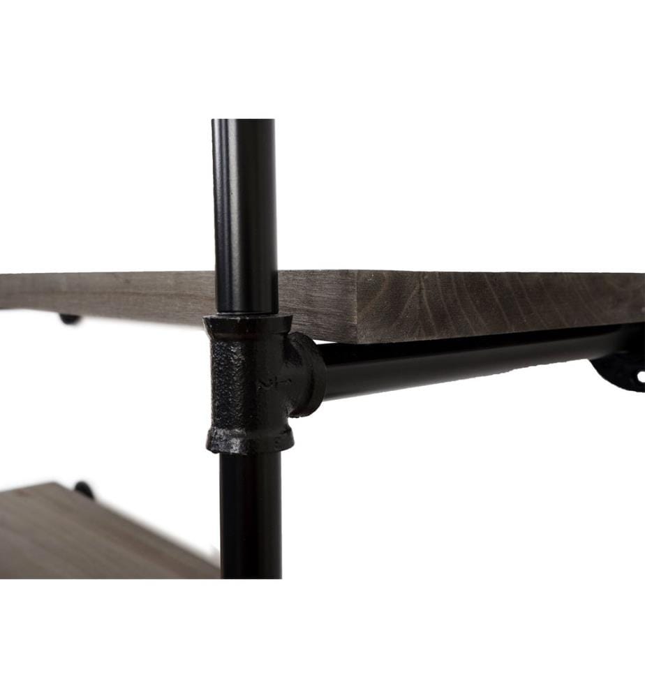 JAM-C45 libreria design industriale 165x80x28 cm grigio-marrone