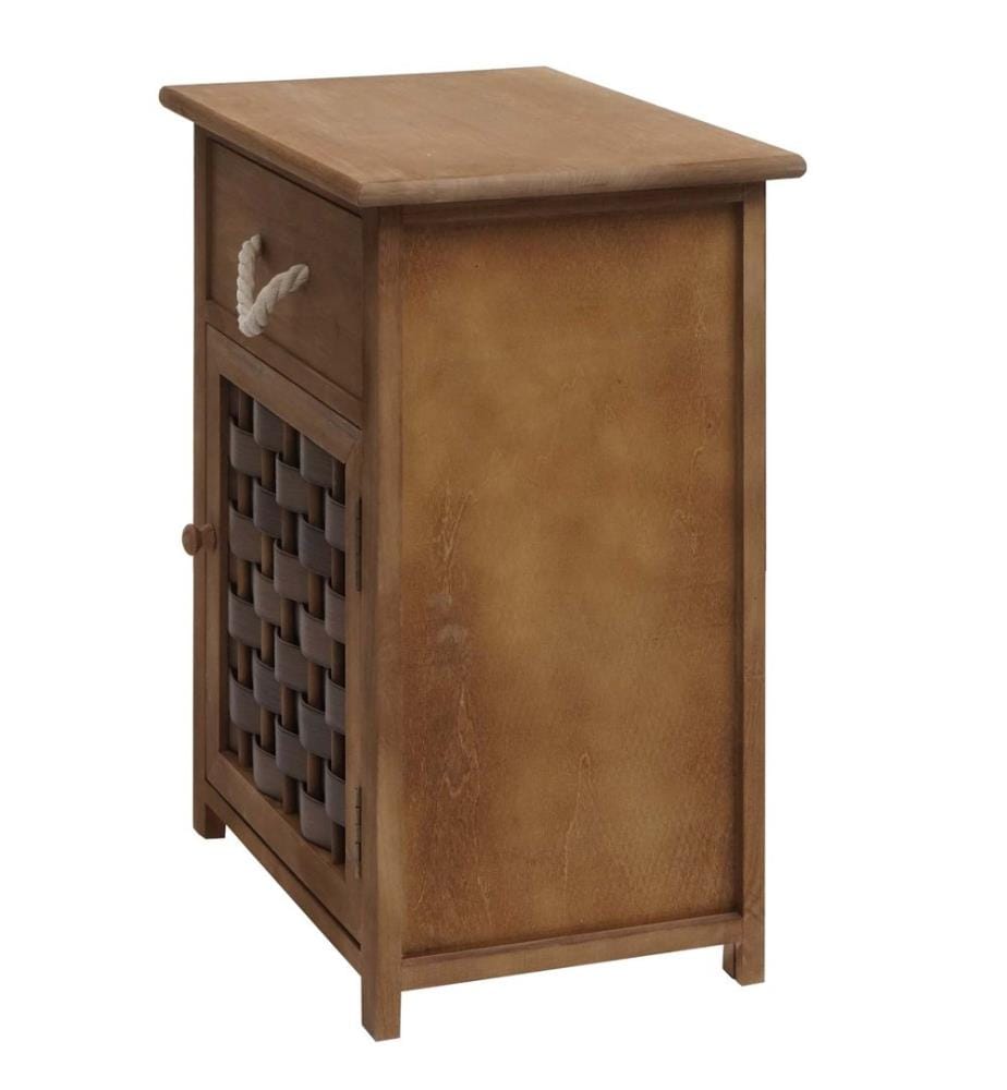 Ko mmode JAM-K83 comodino in polyrattan marrone scuro certificato FSC
