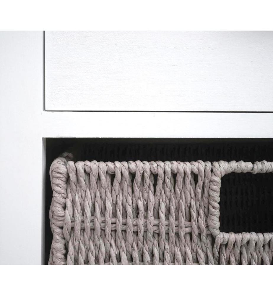 Ko mmode JAM-K84 avec paniers Bois FSC blanc Paniers gris